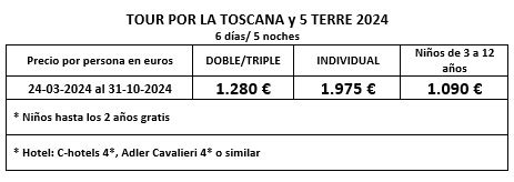 circuito toscana|Circuito por Toscana y Cinque Terre en español,。